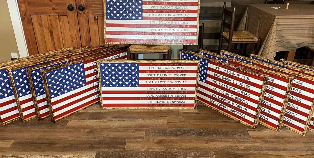 Flags of the Fallen creates custom wooden flags
